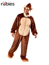 BIG FOOT FURRY ONESIE COSTUME, ADULT - Front