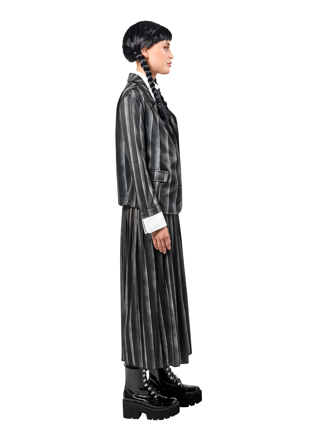 WEDNESDAY NEVERMORE DELUXE BLACK COSTUME (NETFLIX), ADULT - Back