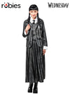 WEDNESDAY NEVERMORE DELUXE BLACK COSTUME (NETFLIX), ADULT - Front