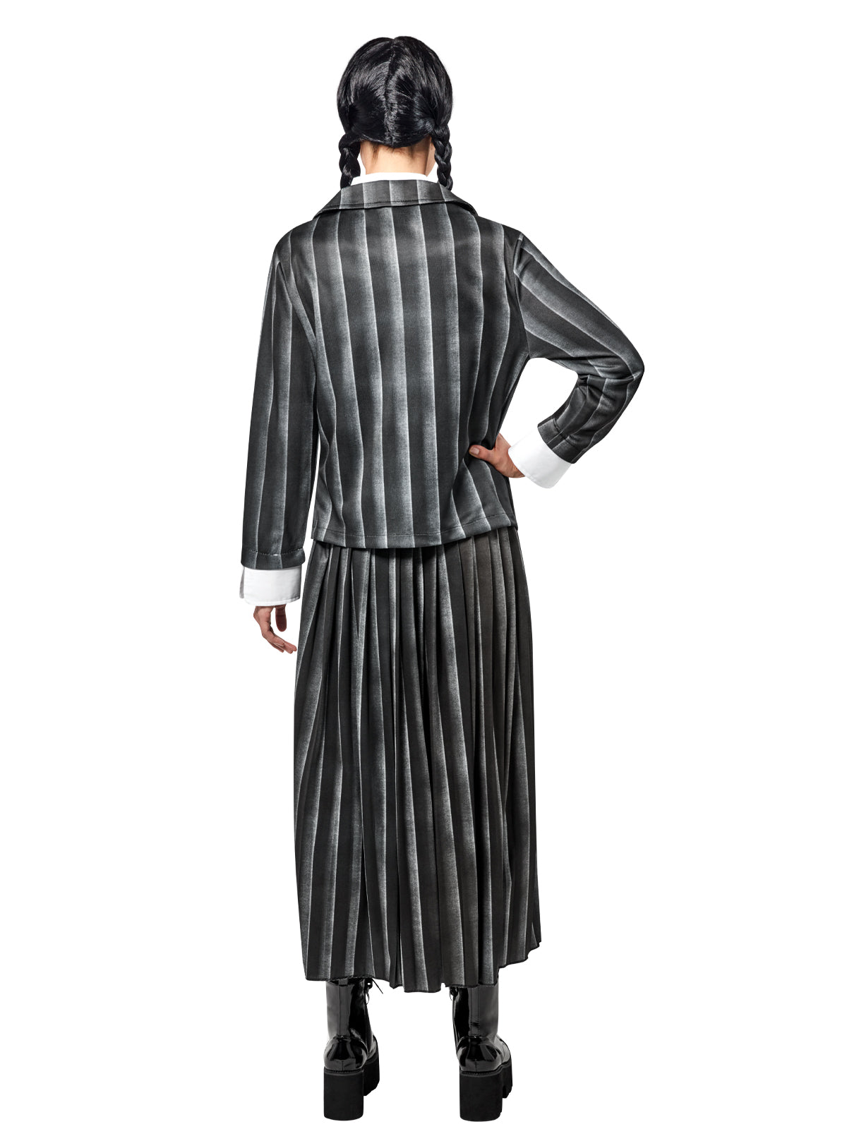 WEDNESDAY NEVERMORE DELUXE BLACK COSTUME (NETFLIX), ADULT - Side