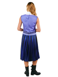 WEDNESDAY NEVERMORE DELUXE BLUE COSTUME (NETFLIX), ADULT - Side