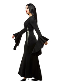 MORTICIA DELUXE COSTUME (WEDNESDAY), ADULT - Back