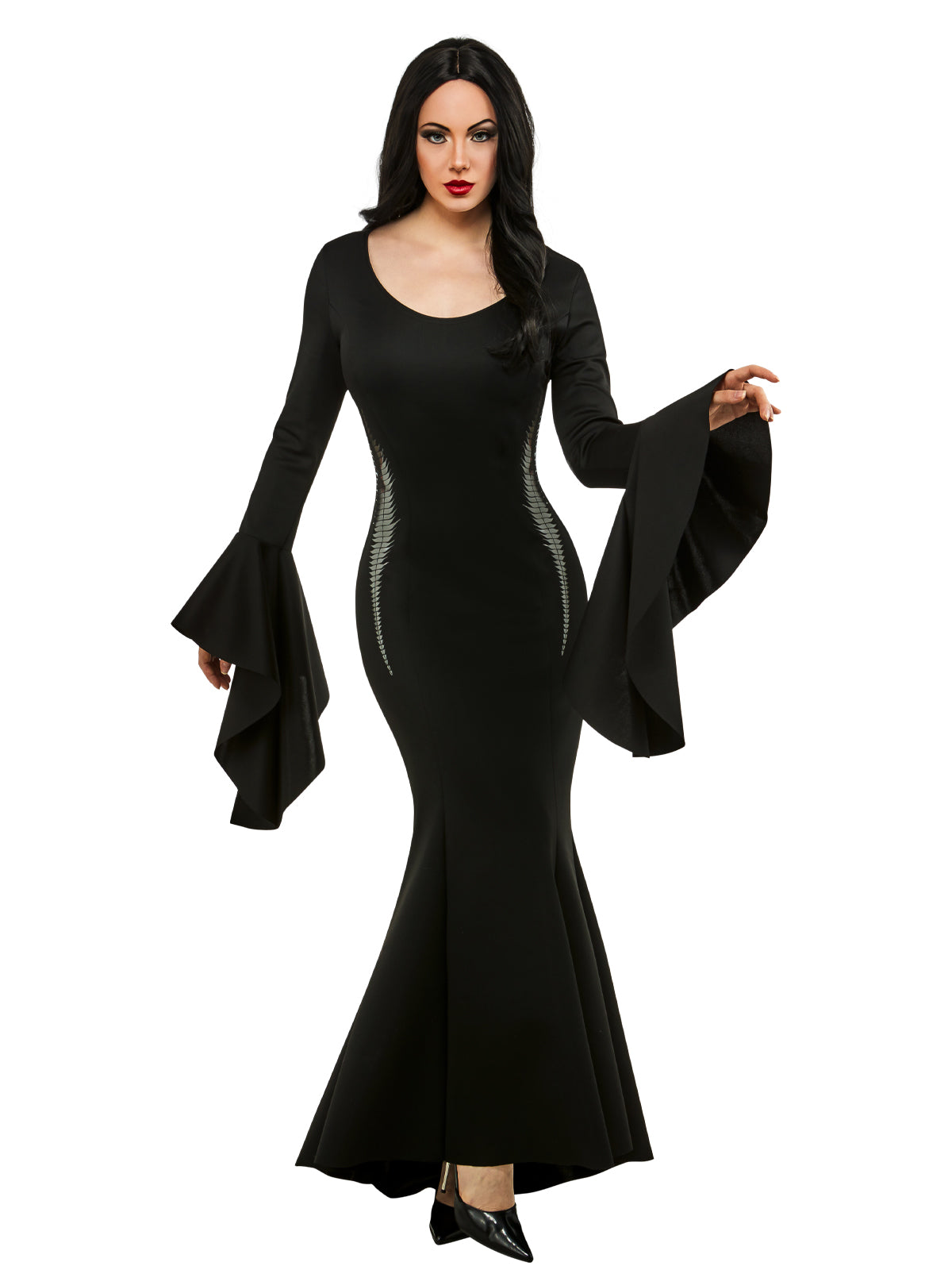 MORTICIA DELUXE COSTUME (WEDNESDAY), ADULT - Side