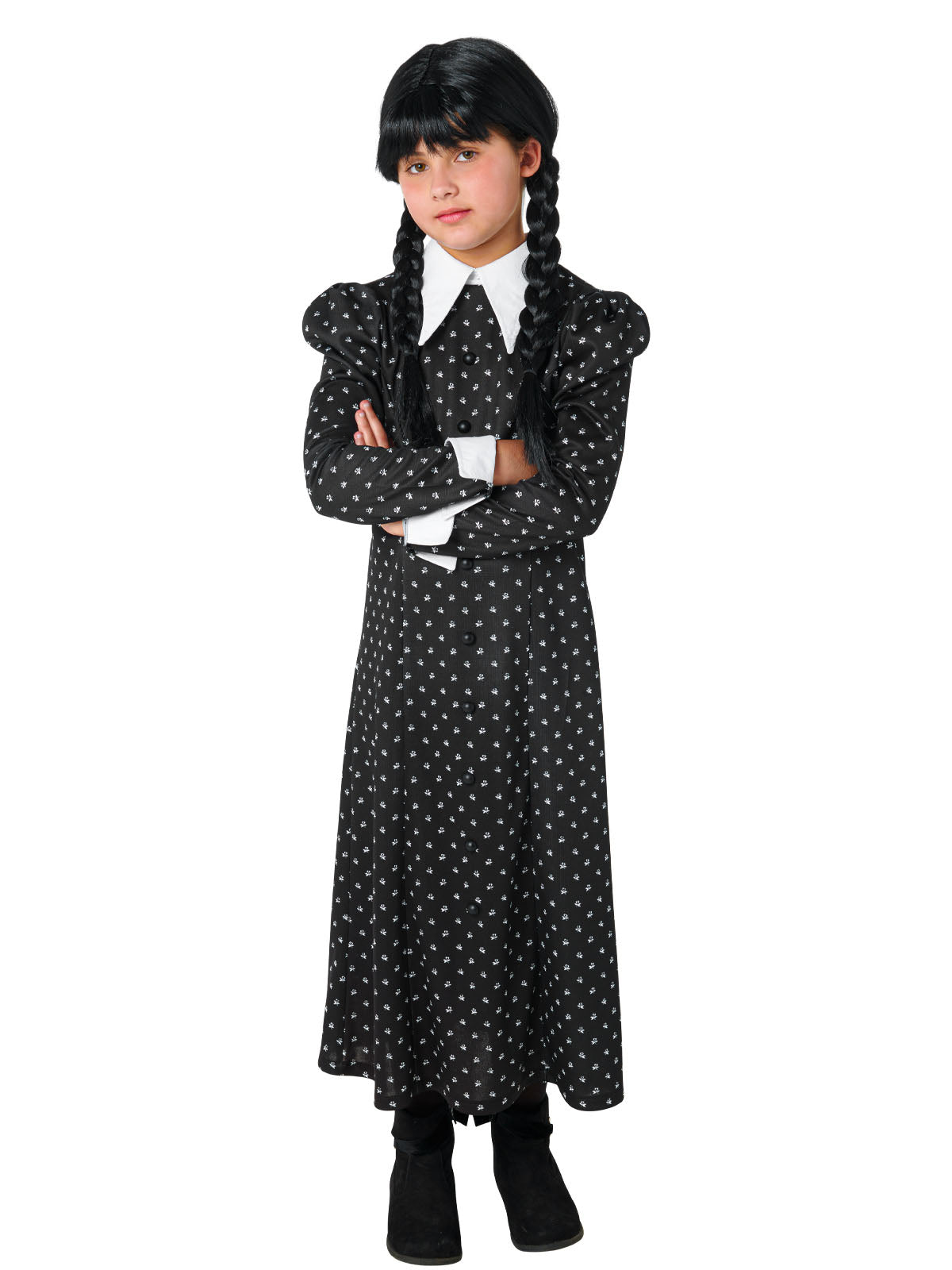 WEDNESDAY DELUXE COSTUME (NETFLIX SERIES), CHILD - Back
