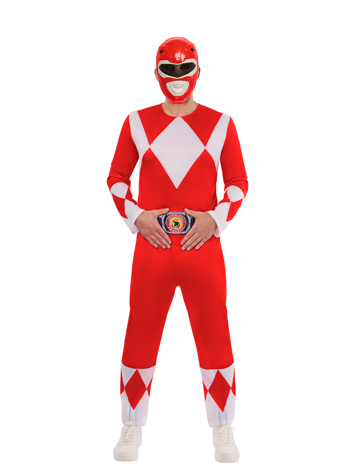 POWER RANGERS RED DELUXE COSTUME, ADULT - Back