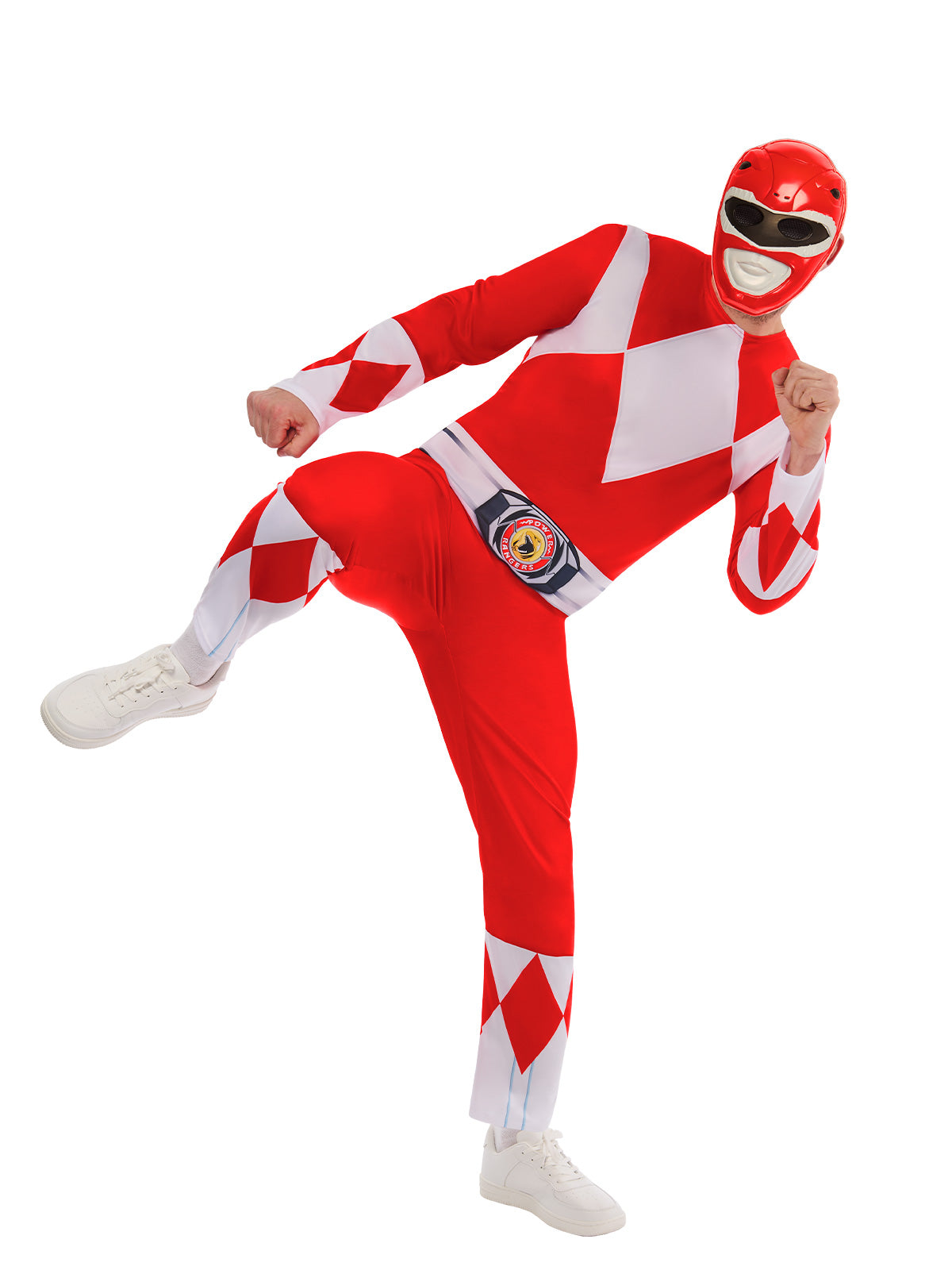 POWER RANGERS RED DELUXE COSTUME, ADULT - Side