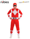POWER RANGERS RED DELUXE COSTUME, ADULT - Front