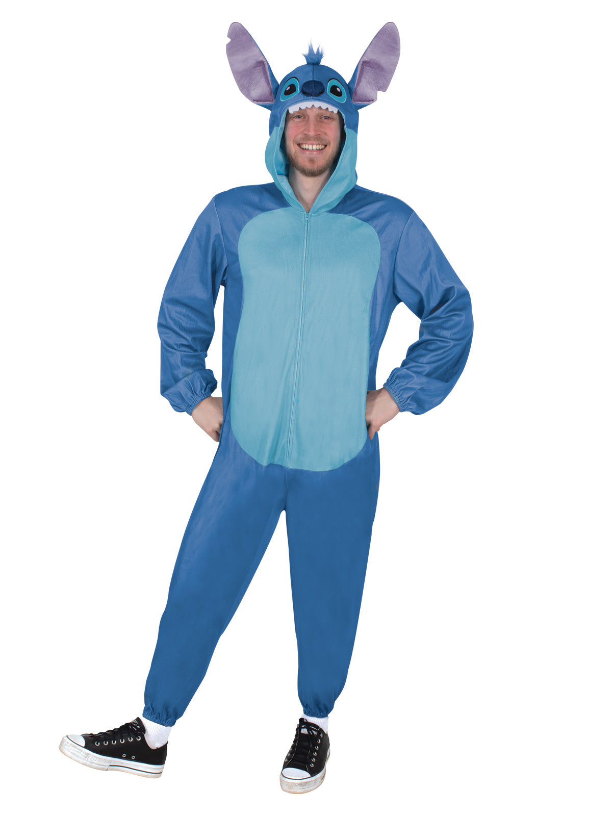 STITCH (LILO &amp; STITCH) HOODED ONESIE COSTUME, ADULT - Packaging