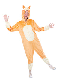 BLUEY BINGO ONESIE COSTUME, ADULT - S-M - Back