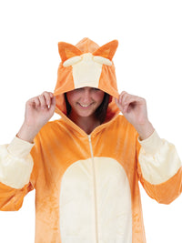 BLUEY BINGO ONESIE COSTUME, ADULT - S-M - Packaging