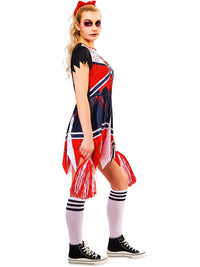 ZOMBIE CHEERLEADER COSTUME, ADULT - Side