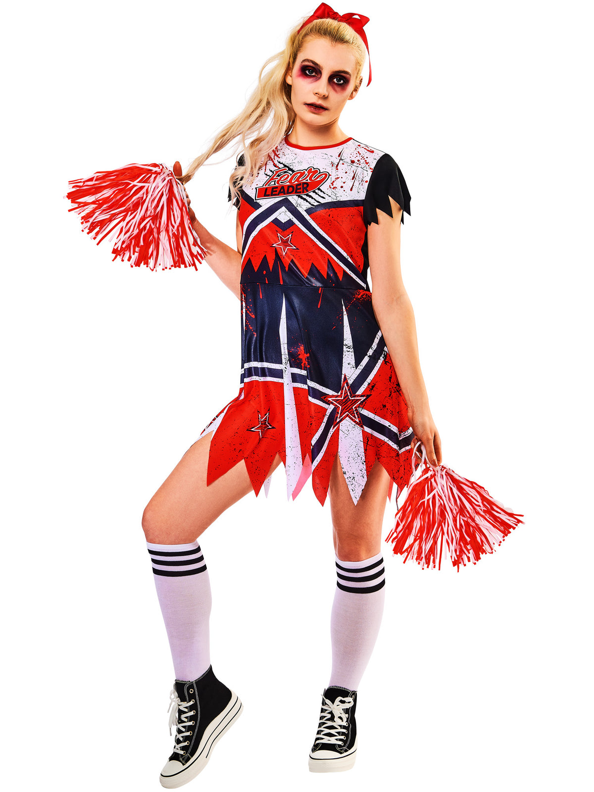 ZOMBIE CHEERLEADER COSTUME, ADULT - Back