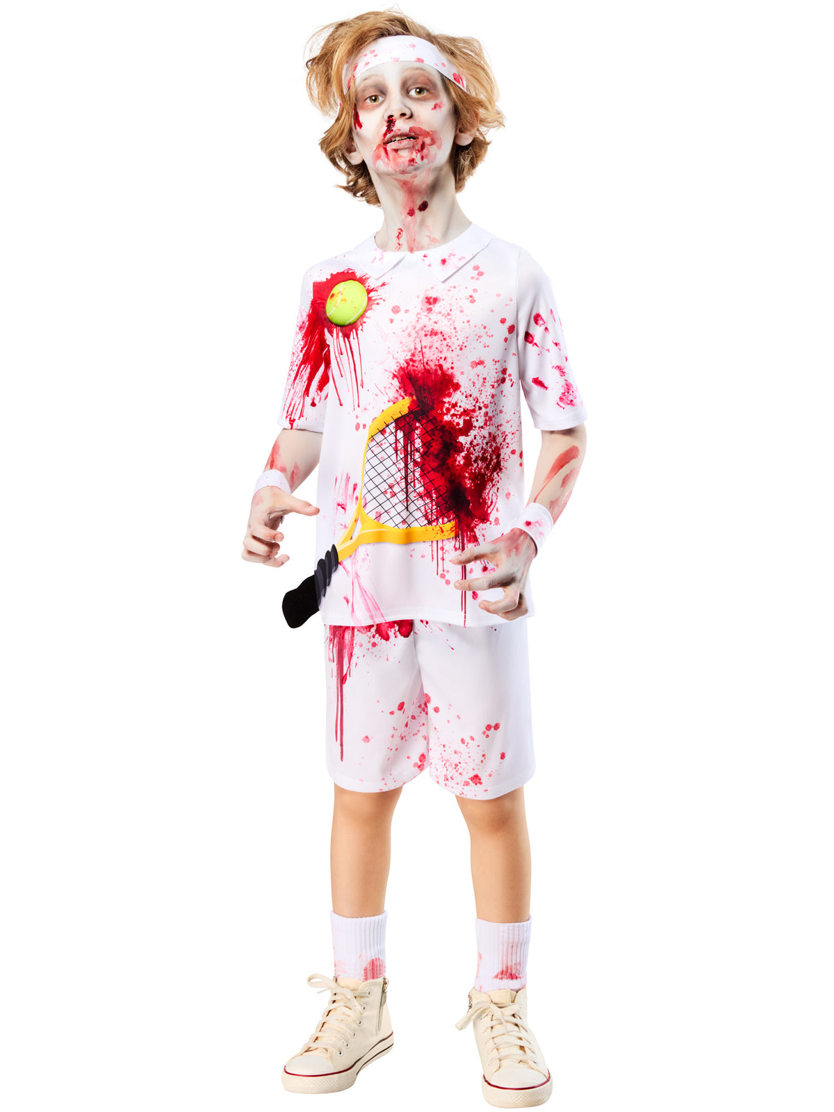 ZOMBIE ROTTER FEDERER COSTUME, CHILD - 7-8 YRS - Side