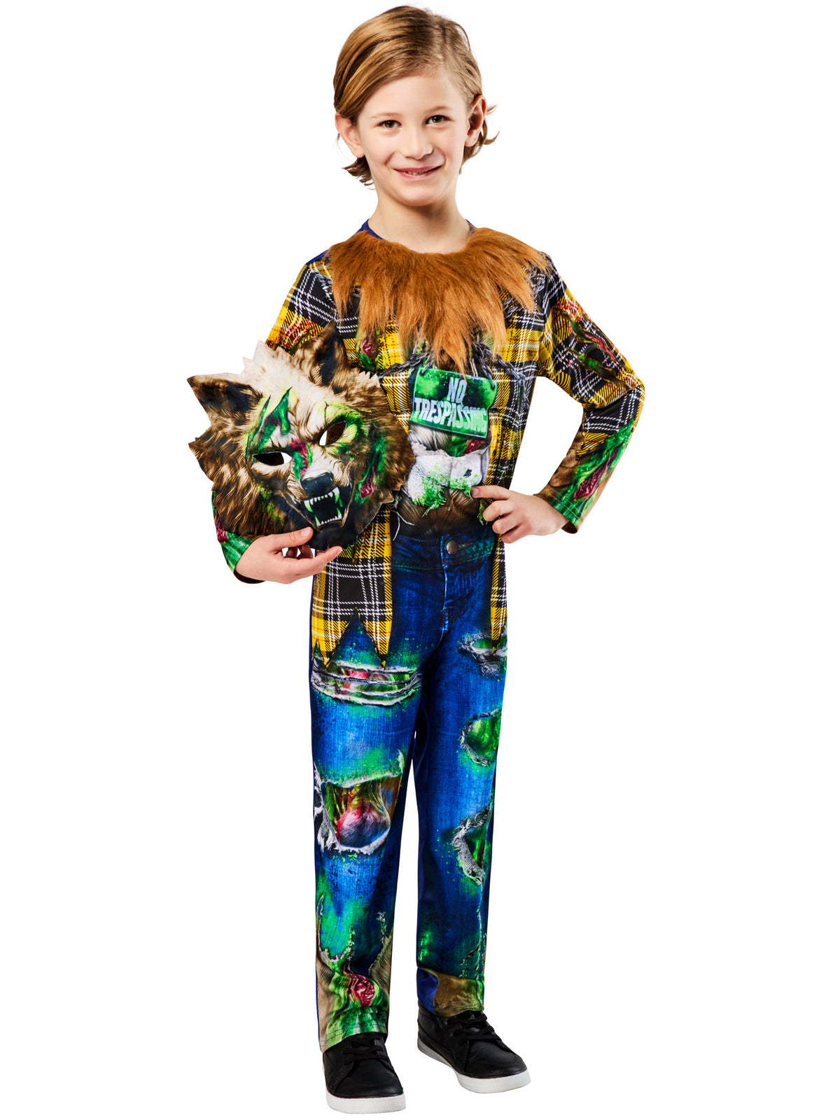TOXIC WEREWOLF COSTUME, CHILD - Back