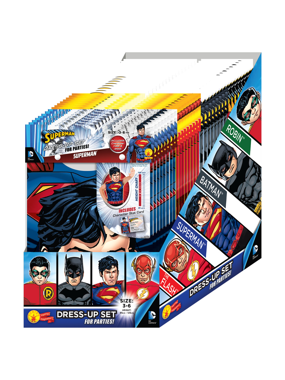 DC COMICS BOYS PARTYTIME ASST 32 PACK, CHILD - 3-5 YRS - Back