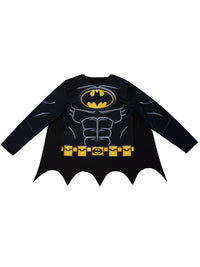 BATMAN COSTUME TOP, CAPE &amp; MASK ADULT - M-L