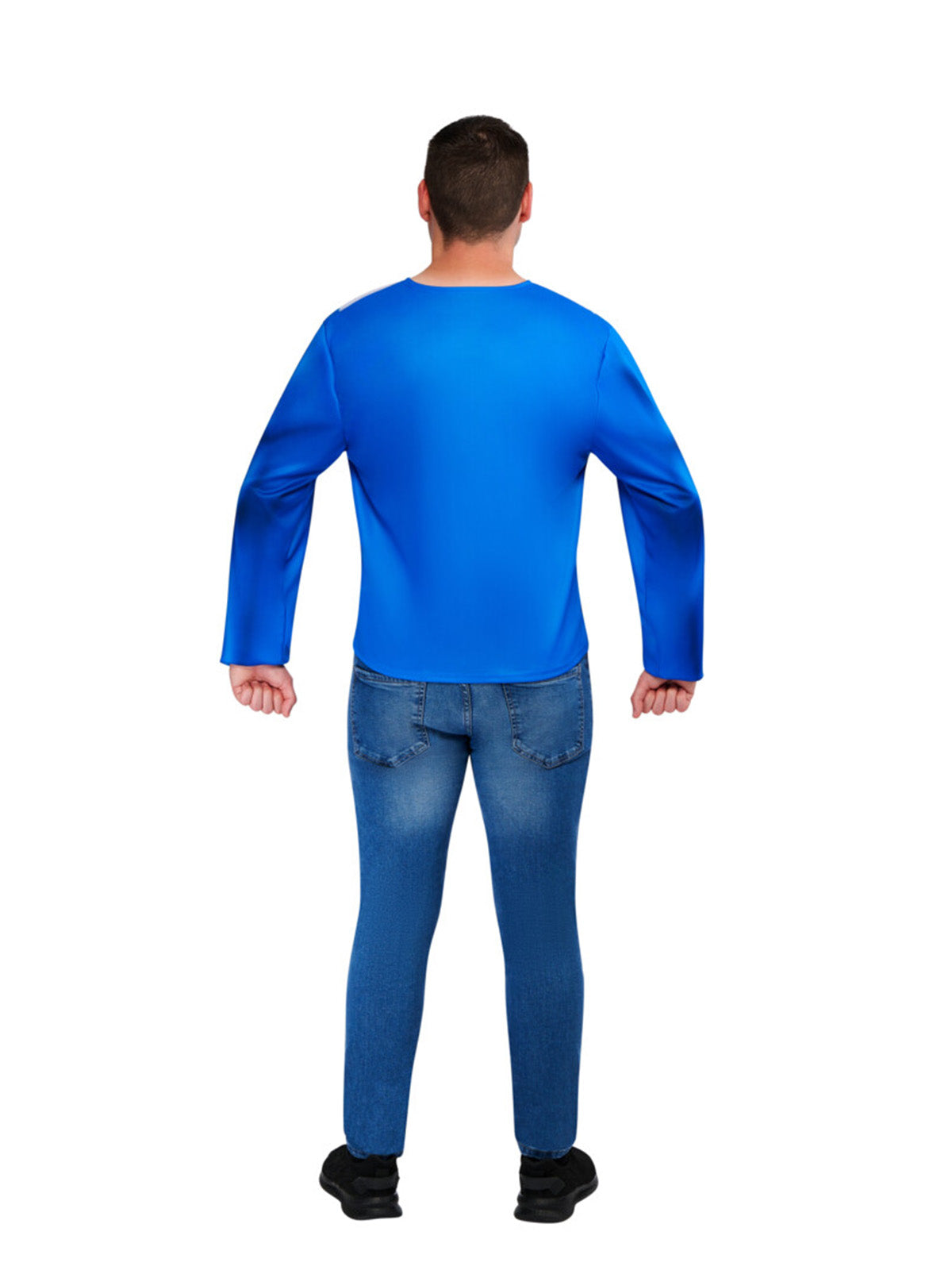 SUPERMAN COSTUME TOP &amp; CAPE, ADULT - M-L
