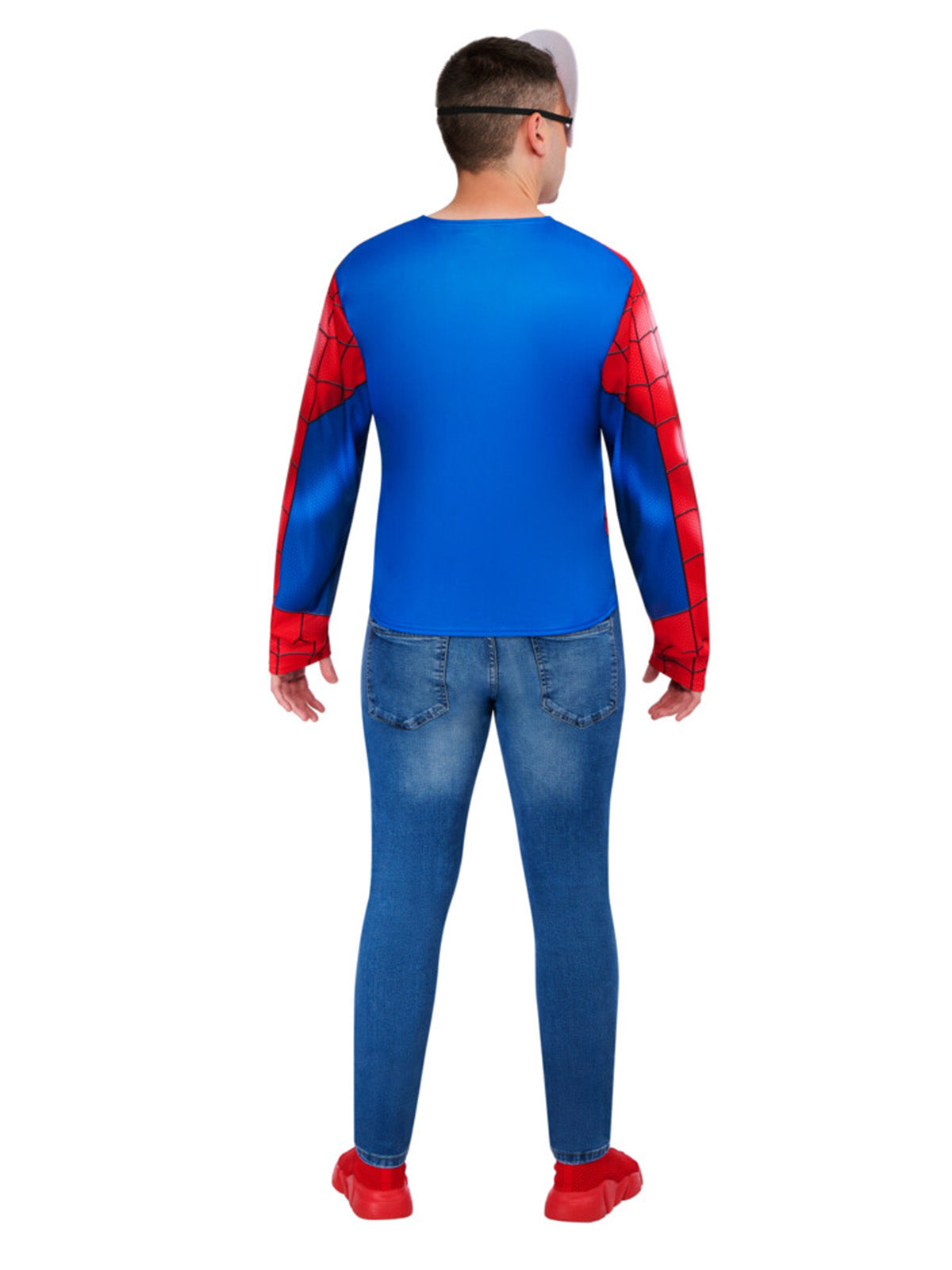 SPIDER-MAN COSTUME TOP &amp; MASK, ADULT - M-L