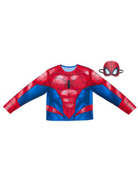 SPIDER-MAN COSTUME TOP &amp; MASK, ADULT - M-L