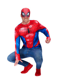 SPIDER-MAN COSTUME TOP &amp; MASK, ADULT - M-L - Back