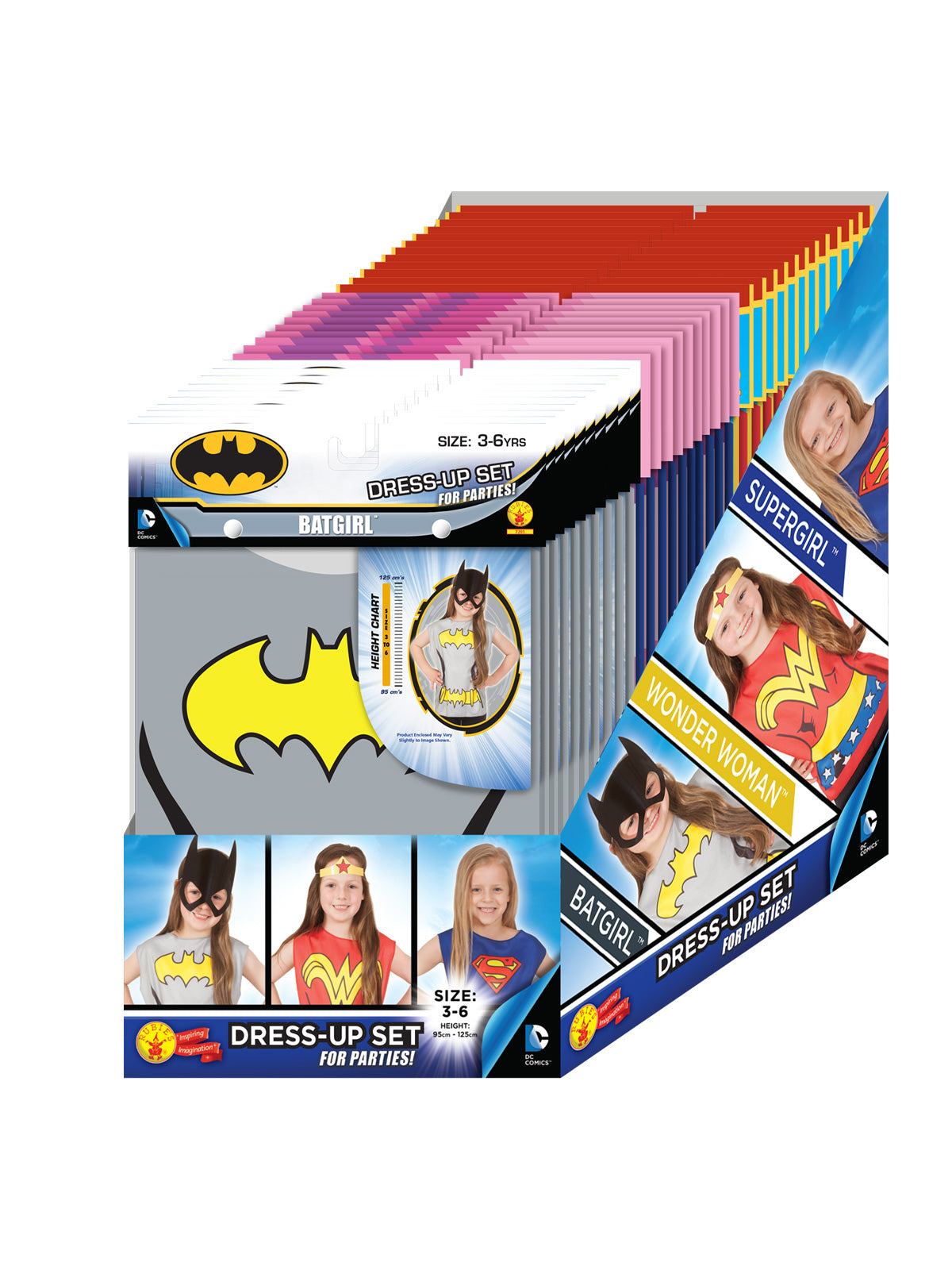 DC COMICS GIRLS PARTYTIME ASST 32 PACK, CHILD - 3-5 YRS - Back