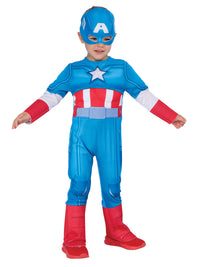 CAPTAIN AMERICA DELUXE COSTUME, TODDLER - 2-3 YRS - Back