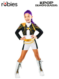 K-POP DEMON HUNTERS RUMI GOLD COSTUME, CHILD - Front