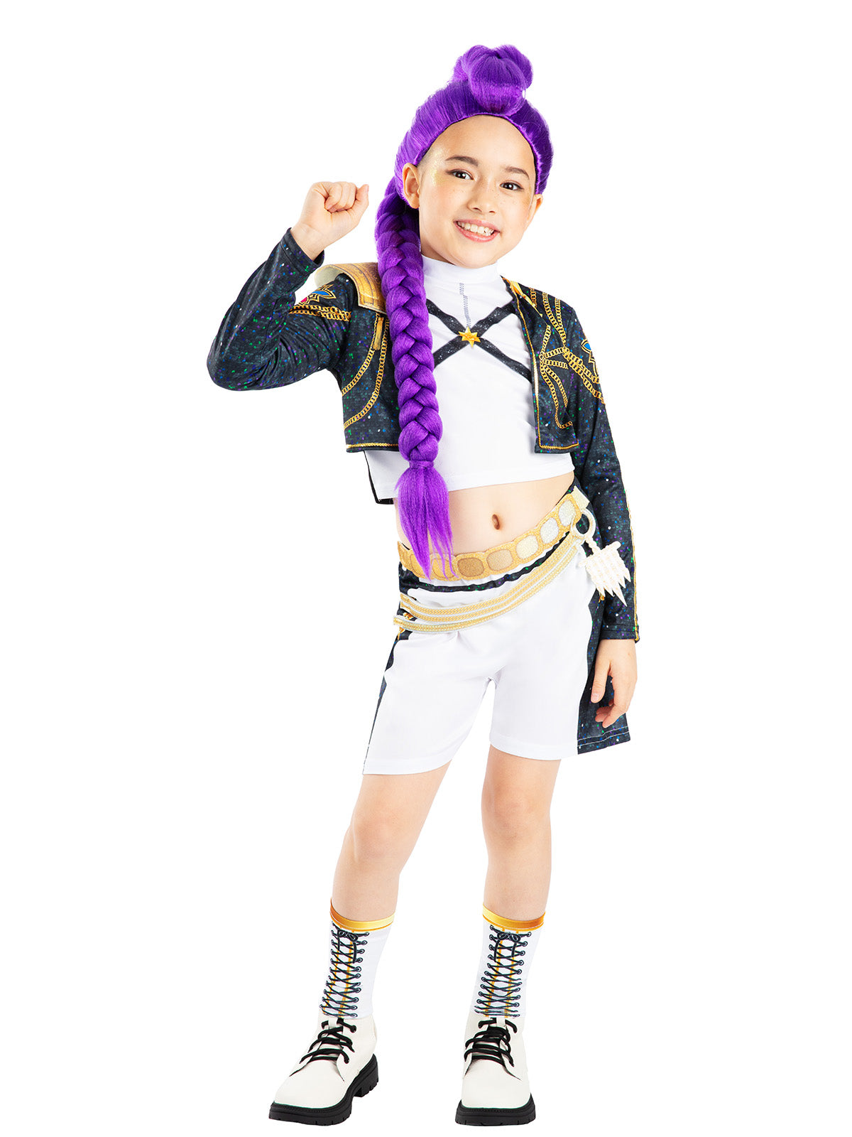 K-POP DEMON HUNTERS RUMI GOLD DELUXE COSTUME, CHILD - Side