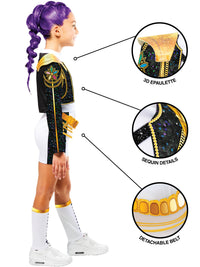 K-POP DEMON HUNTERS RUMI GOLD DELUXE COSTUME, CHILD