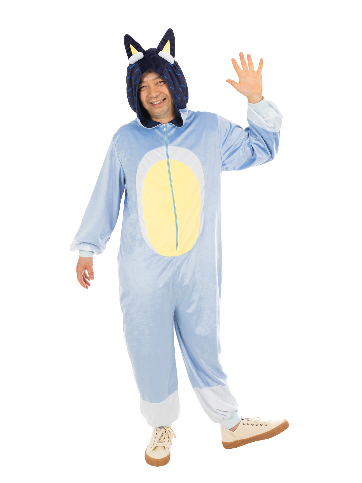 BLUEY BANDIT 'DAD' ONESIE COSTUME, ADULT - Back
