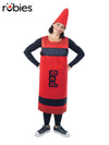 RED CRAYON ADULT TABARD COSTUME - ONE SIZE - Front