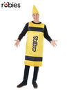 YELLOW CRAYON ADULT TABARD COSTUME - ONE SIZE - Front