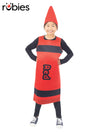RED CRAYON CHILD TABARD COSTUME - ONE SIZE - Front