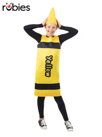 YELLOW CRAYON CHILD TABARD COSTUME - ONE SIZE - Front