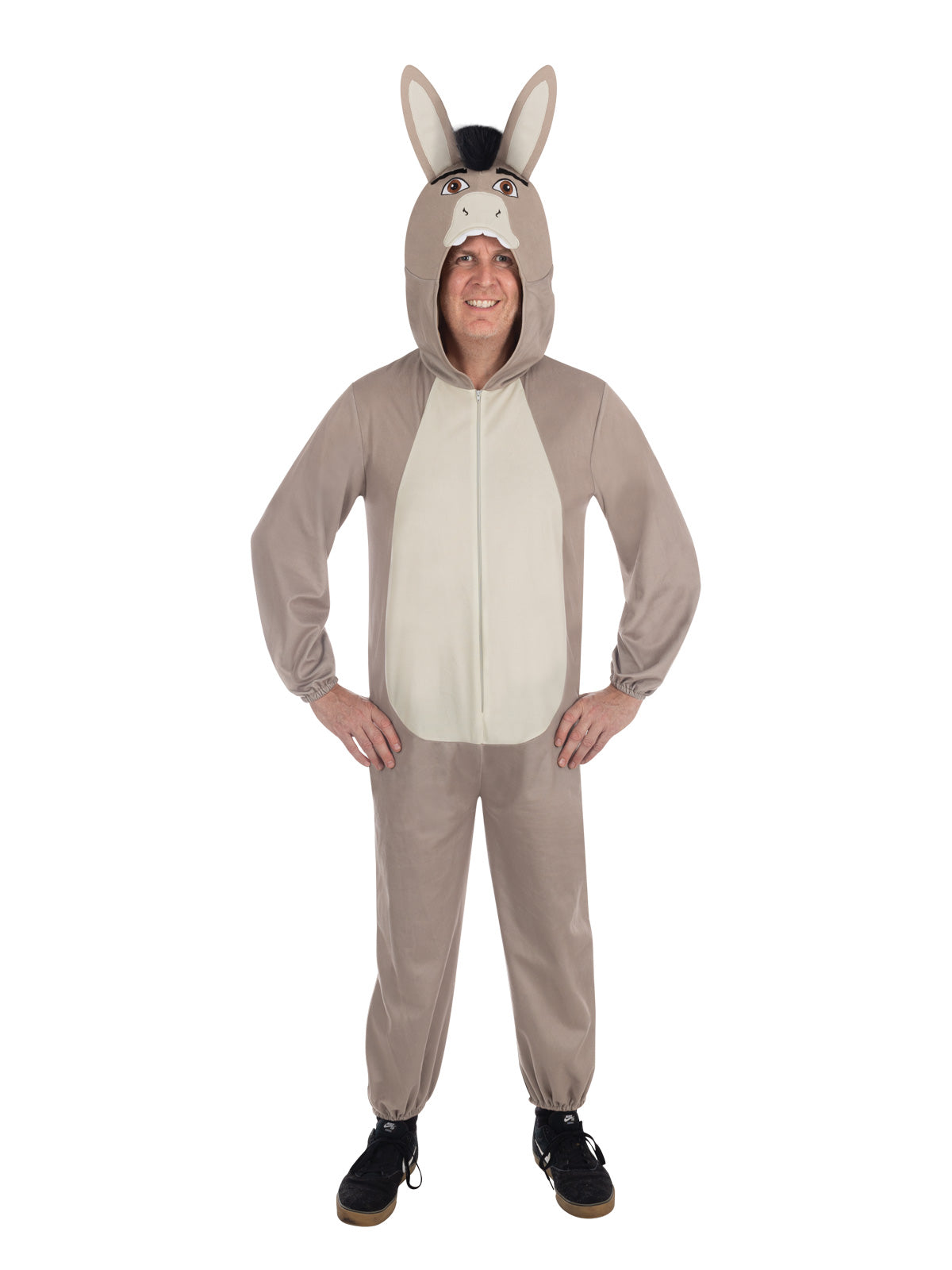 SHREK DONKEY ONESIE COSTUME, ADULT - Side