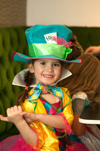 MAD HATTER GIRLS DELUXE COSTUME (LARGE POLYBAG), CHILD - Side