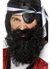 PIRATE BEARD, BLACK - ADULT - Front