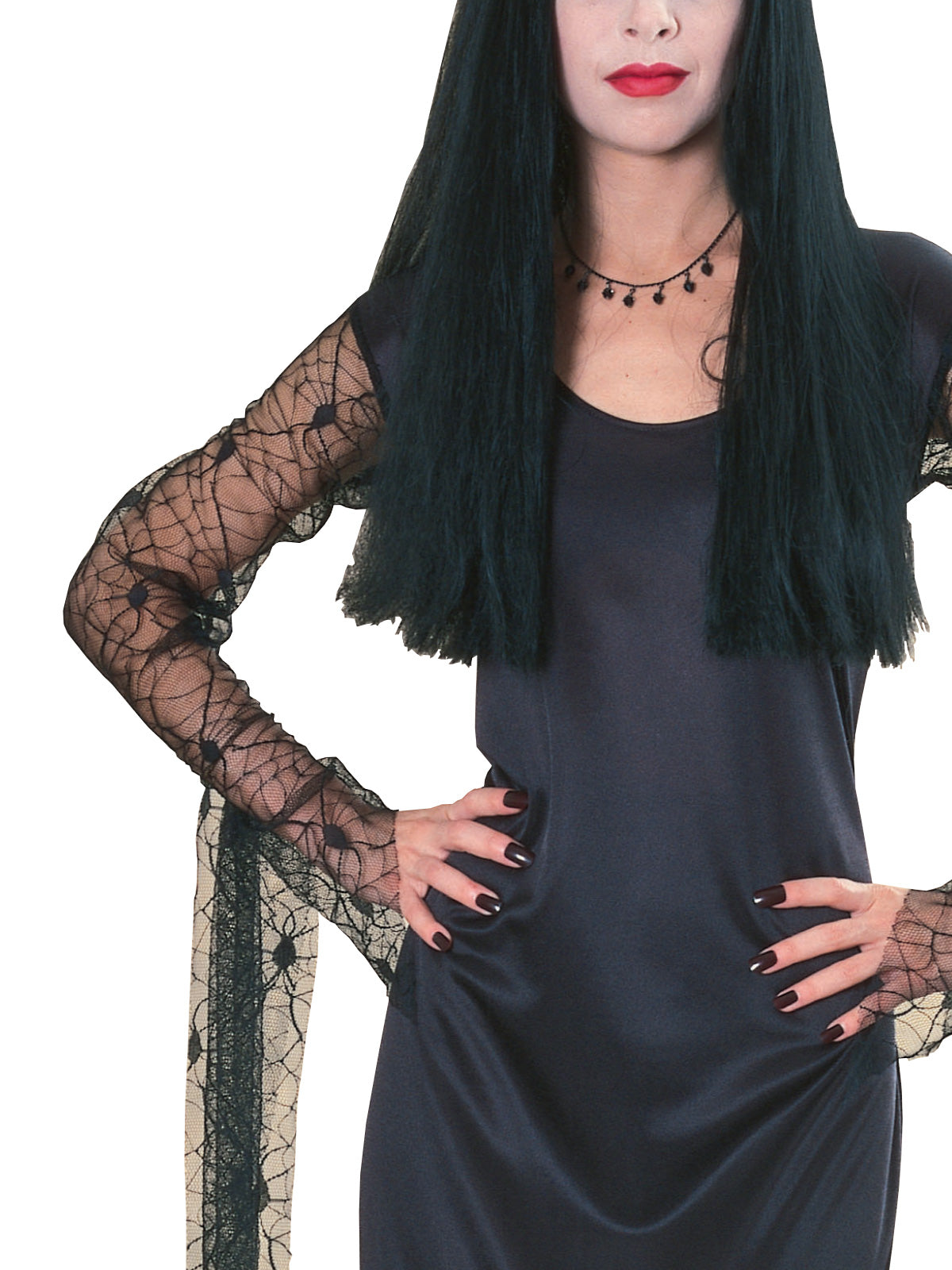 MORTICIA ADDAMS COSTUME, ADULT - Back