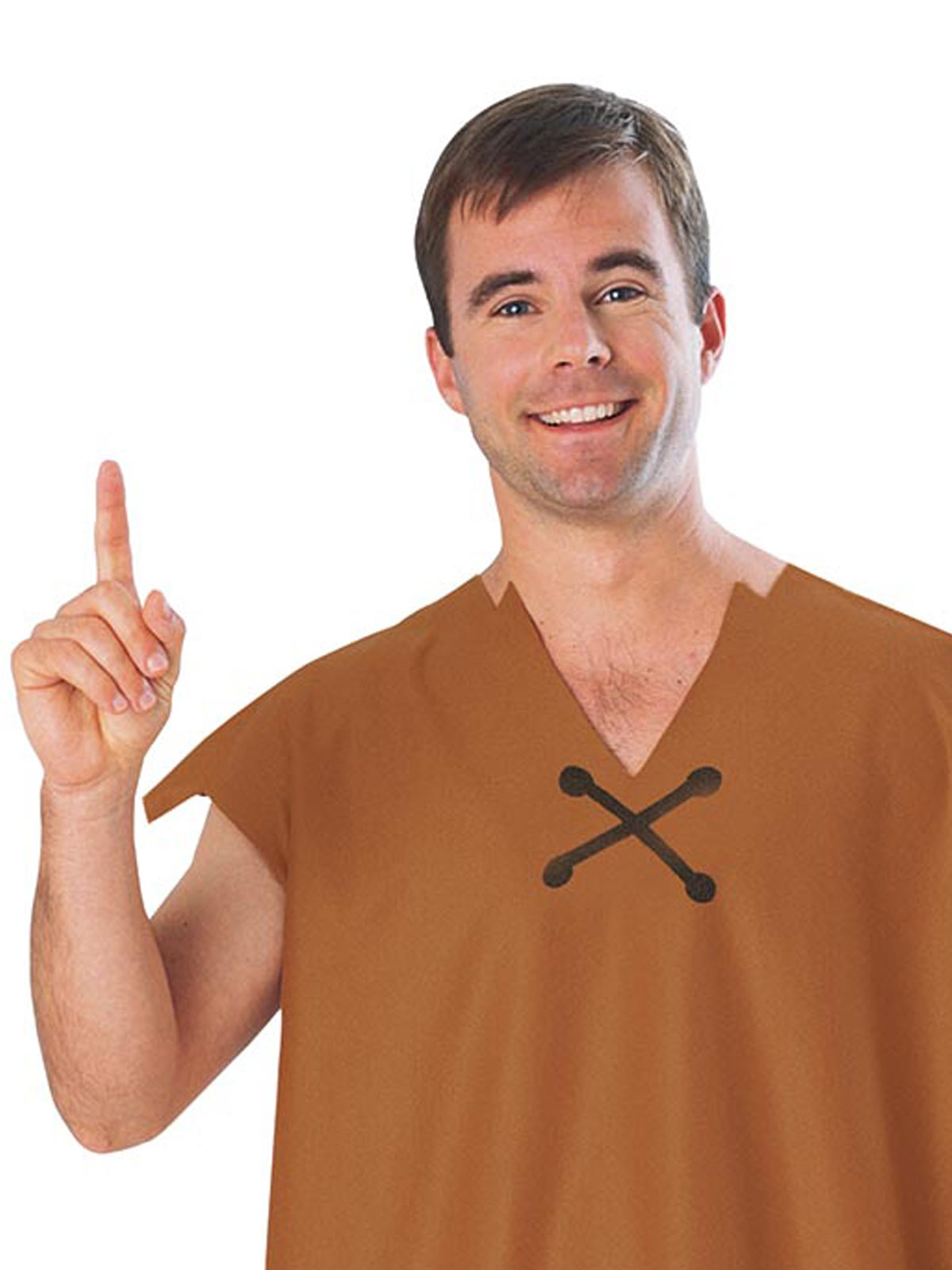 BARNEY RUBBLE CLASSIC COSTUME, ADULT - Back