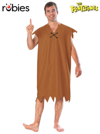 BARNEY RUBBLE CLASSIC COSTUME, ADULT - Front