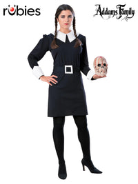 WEDNESDAY ADDAMS DELUXE COSTUME, ADULT - Front