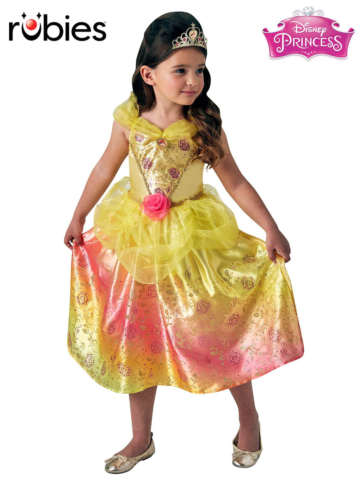 BELLE RAINBOW DELUXE COSTUME, CHILD - Back