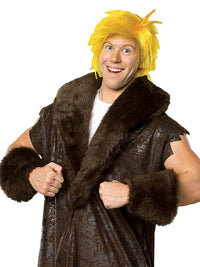 BARNEY RUBBLE DELUXE COSTUME, ADULT - Back