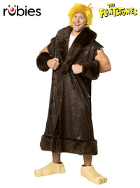 BARNEY RUBBLE DELUXE COSTUME, ADULT - Front
