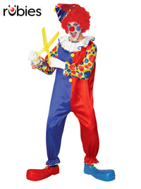 BUBBLES THE CLOWN COSTUME, ADULT - STD - Front