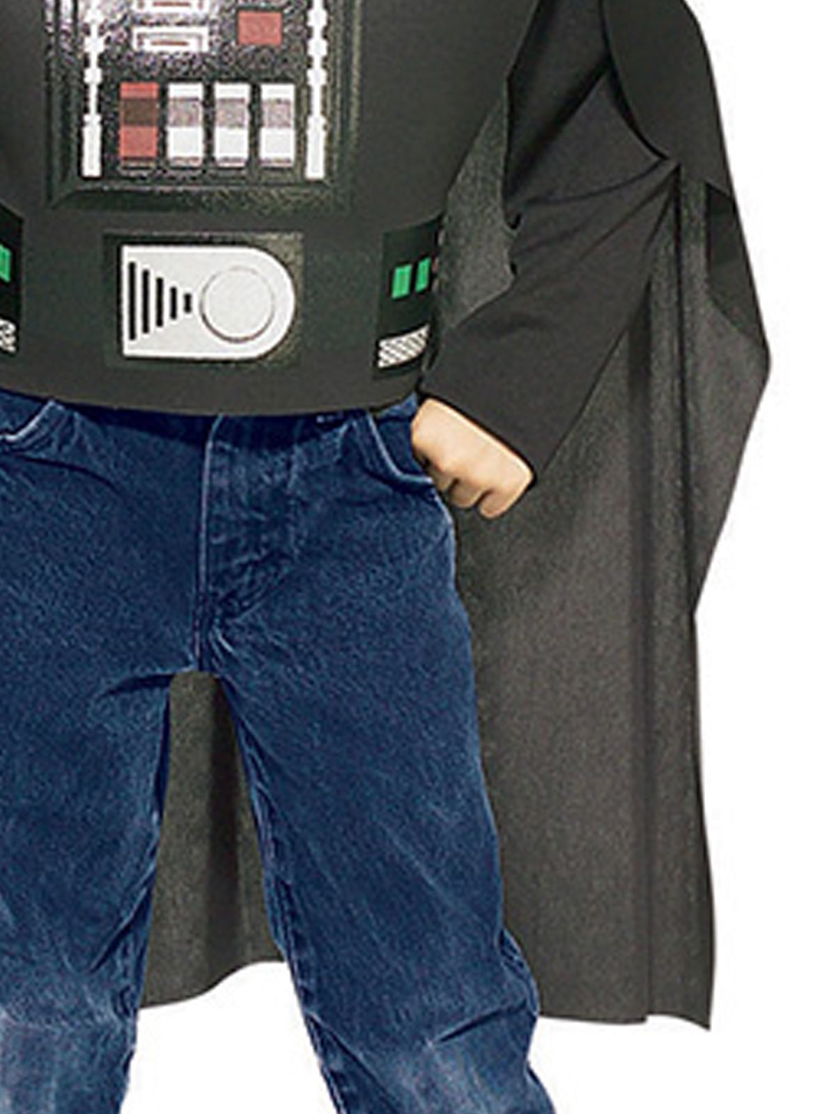 DARTH VADER COSTUME TOP, MASK &amp; LIGHTSABER SET - CHILD - 3 Plus - Side