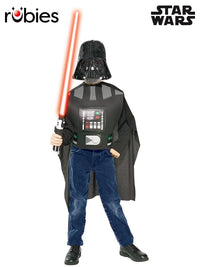 DARTH VADER COSTUME TOP, MASK &amp; LIGHTSABER SET - CHILD - 3 Plus - Front