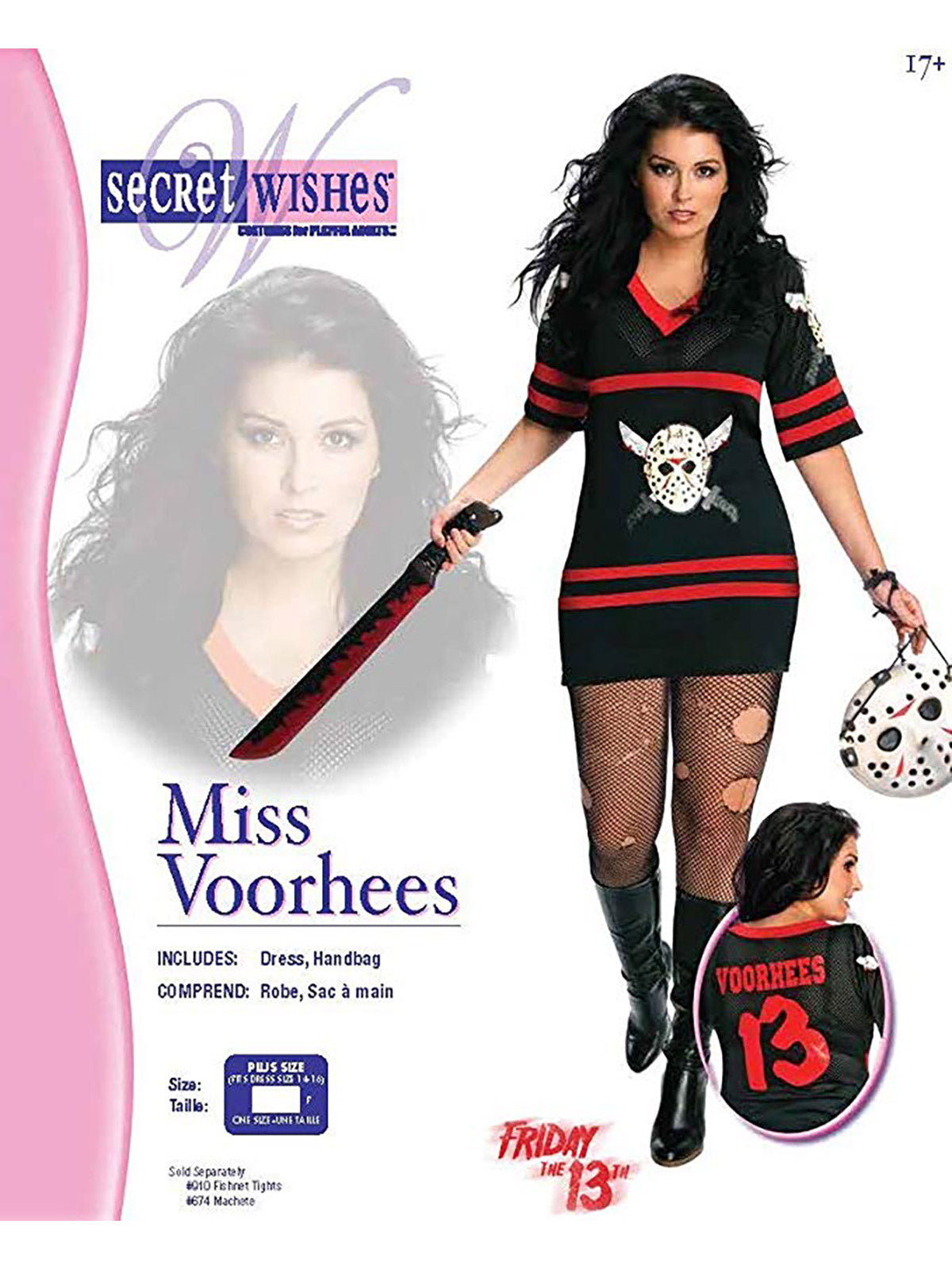 JASON VOORHEES SEXY COSTUME, PLUS - PLUS - Packaging