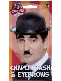 CHAPLIN MOUSTACHE AND EYEBROWS, ADULT - Back