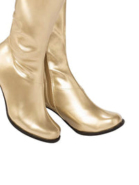 GO GO BOOTS, GOLD - ADULT - Back
